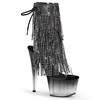 Pleaser - ADORE1017RSFT Bottes de plateforme, Pole dance chaussures - Chaussures de pole dance - Noir/Couleur chrome Product image